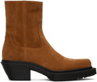 VTMNTS Tan Cowboy Chelsea Boots