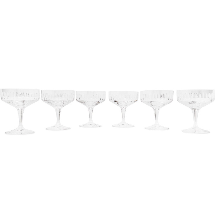 Photo: Soho Home - Roebling Set of Six Cut Crystal Coupes - Neutrals