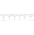 Soho Home - Roebling Set of Six Cut Crystal Coupes - Neutrals