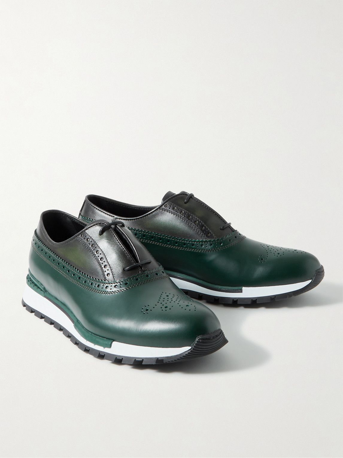 Berluti - Fast Track Venezia Leather Sneakers - Green Berluti