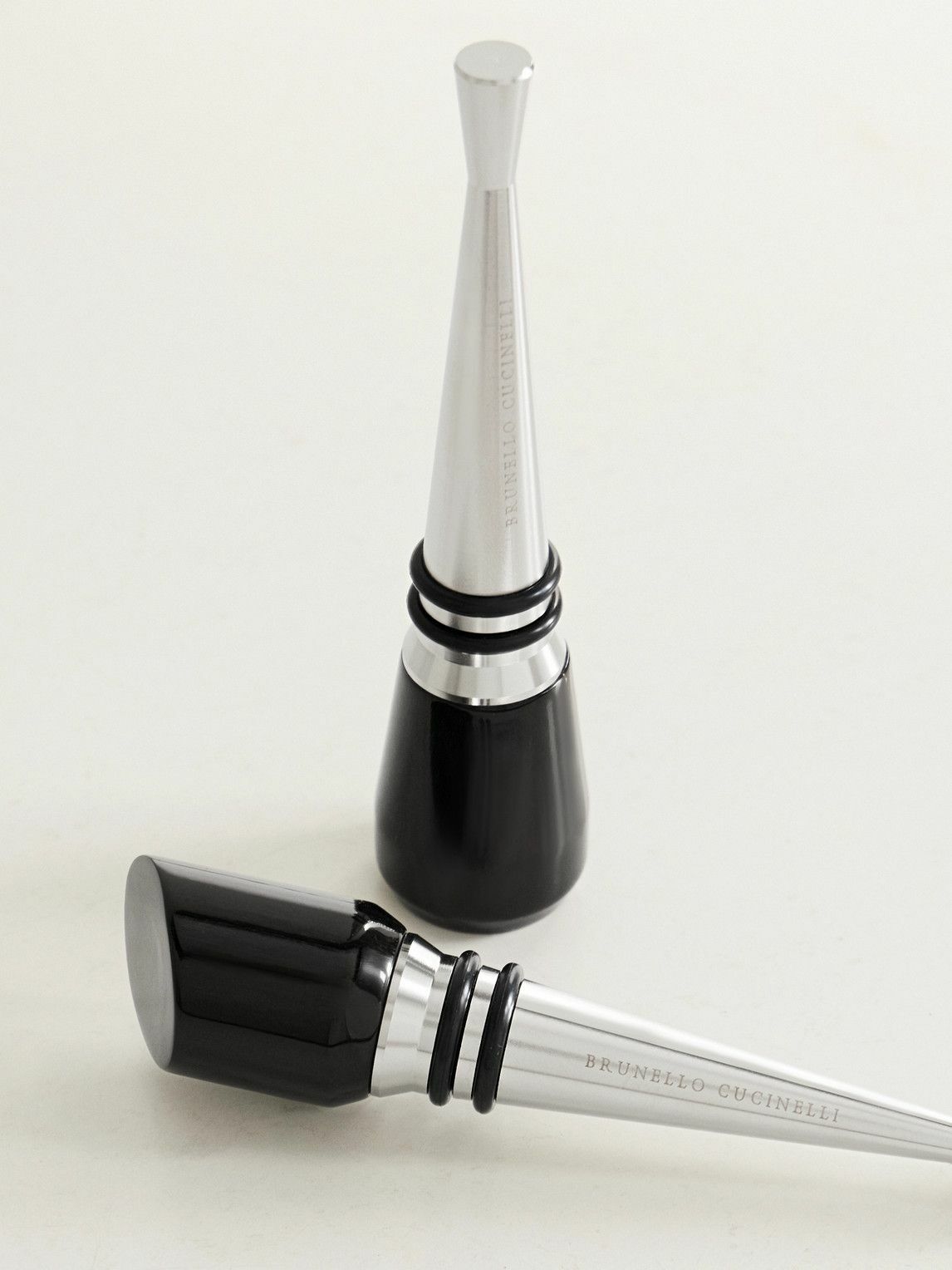 Brunello Cucinelli - Set of Two Horn and Stainless Steel Bottle Stoppers