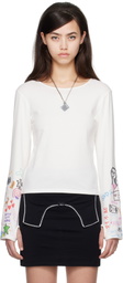 I'm Sorry by Petra Collins SSENSE Exclusive White JennyFax Edition Long Sleeve T-shirt