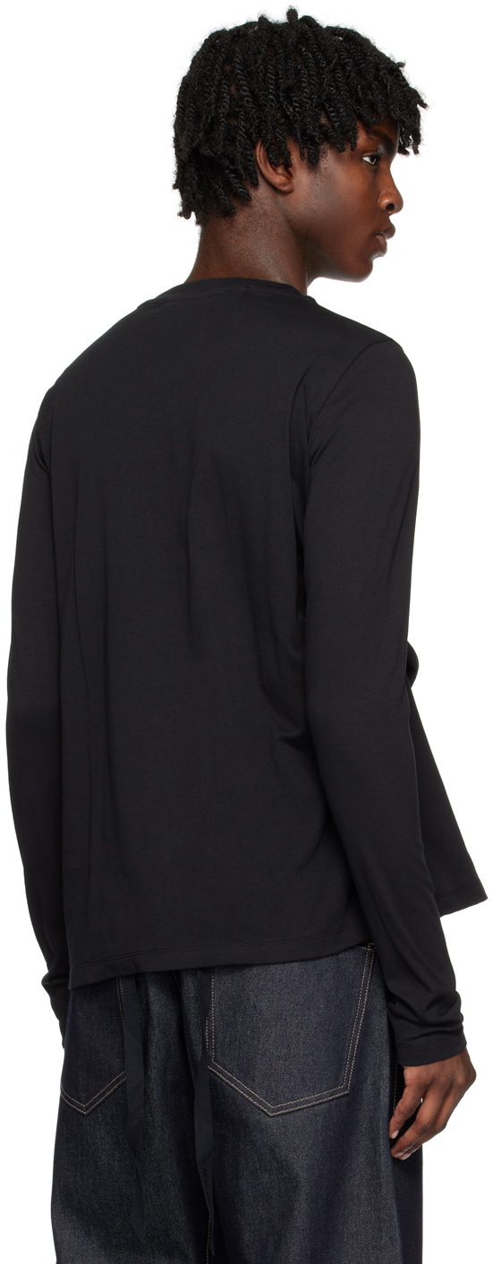Marina Yee Black Tuck Long Sleeve T-Shirt