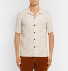 Barena - Camp-Collar Mélange Linen-Blend Shirt - Men - Ivory
