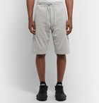 Y-3 - Loopback Cotton-Jersey Drawstring Shorts - Light gray