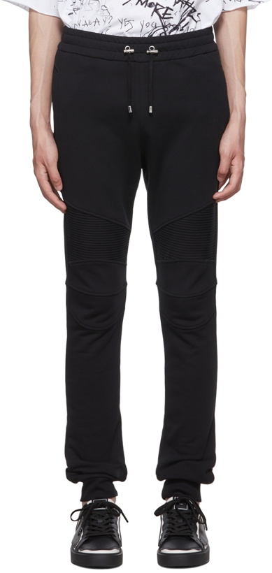 Photo: Balmain Black Organic Cotton Lounge Pants