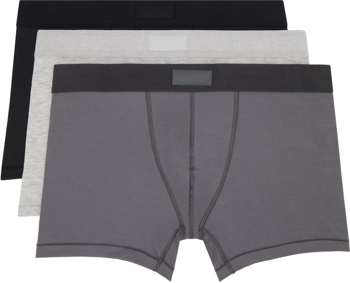 Photo: SKIMS Three-Pack Multicolor SKIMS Cotton 3 Boxer Briefs