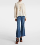 Chloé Pointelle wool-blend and silk turtleneck sweater