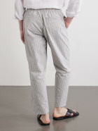 Orlebar Brown - Sonoran Straight-Leg Striped Cotton-Blend Seersucker Trousers - Gray