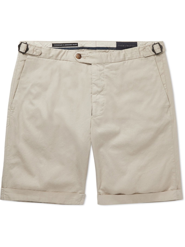 Photo: THOM SWEENEY - Stretch-Cotton Twill Chino Shorts - Neutrals