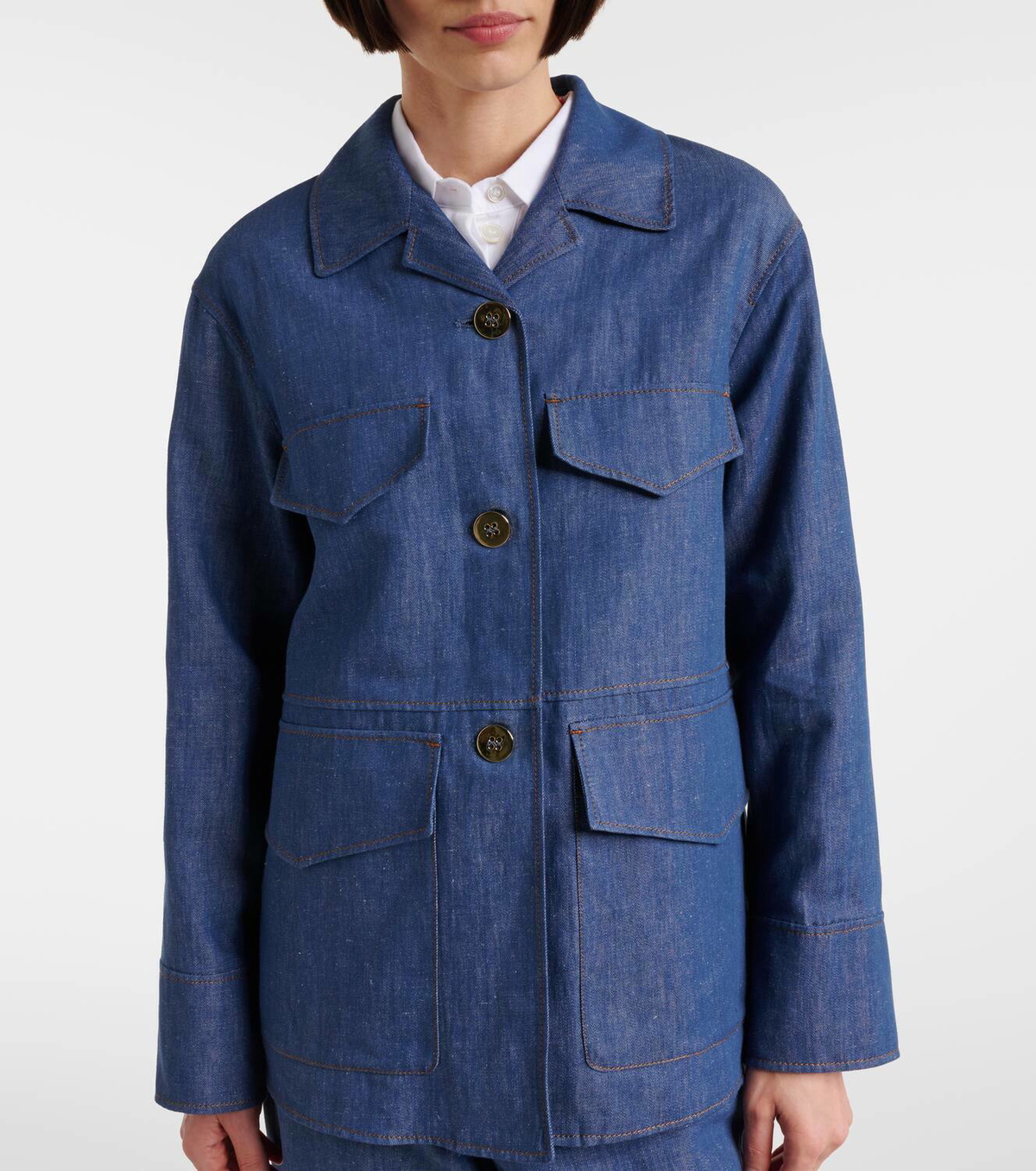 S Max Mara Ginny cotton and linen twill jacket S Max Mara