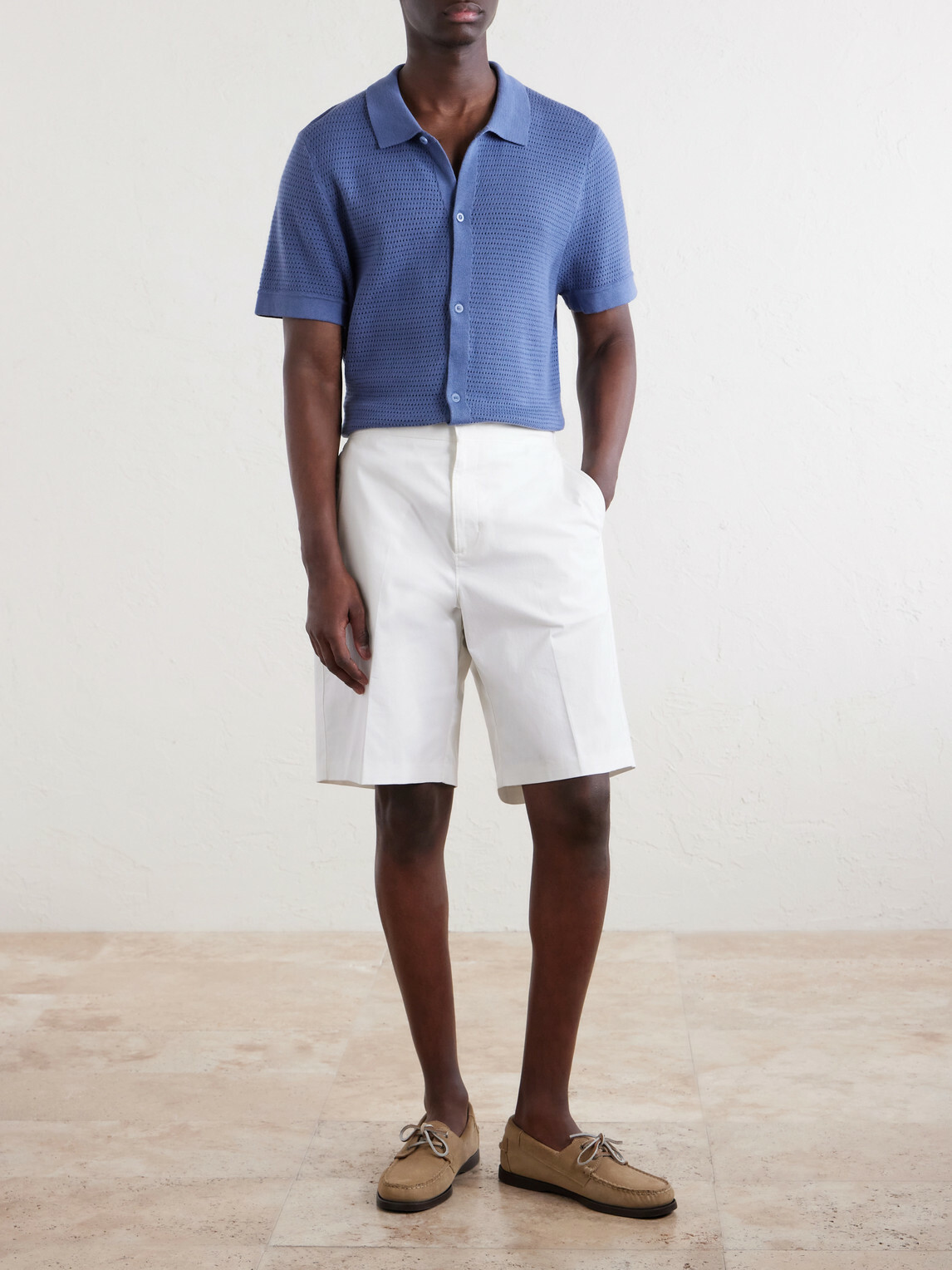 Onia - Open-Knit Cotton Shirt - Blue