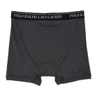 Polo Ralph Lauren Three-Pack Grey and Black Boxer Briefs