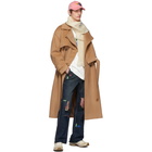 ADER error Beige Wool Robe Trench Coat