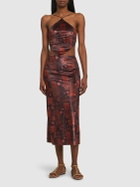 WEWOREWHAT Printed Stretch Jersey Maxi Skirt