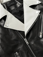 AMIRI - Colour-Block Leather Biker Jacket - Black