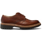 Grenson - Curt Hand-Painted Leather Derby Shoes - Brown