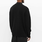 Undercover Men's Rib Button Cardigan in Black