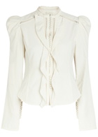 Isabel Marant Calina Picot Lace Cotton Blouse White