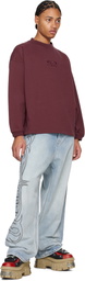 VETEMENTS Blue Metal Logo Baggy Jeans