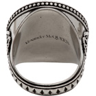 Alexander McQueen Silver Medallion Ring