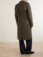 Private White V.C. - The Despatch Rider's Double-Breasted Belted Cotton Trench Coat - Green