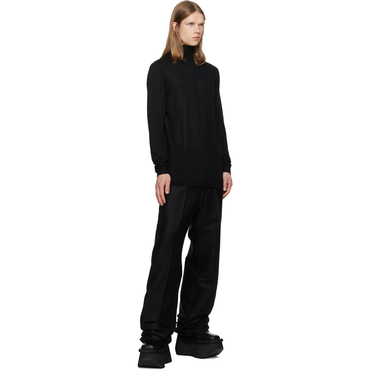Rick Owens Black Tower Level Turtleneck
