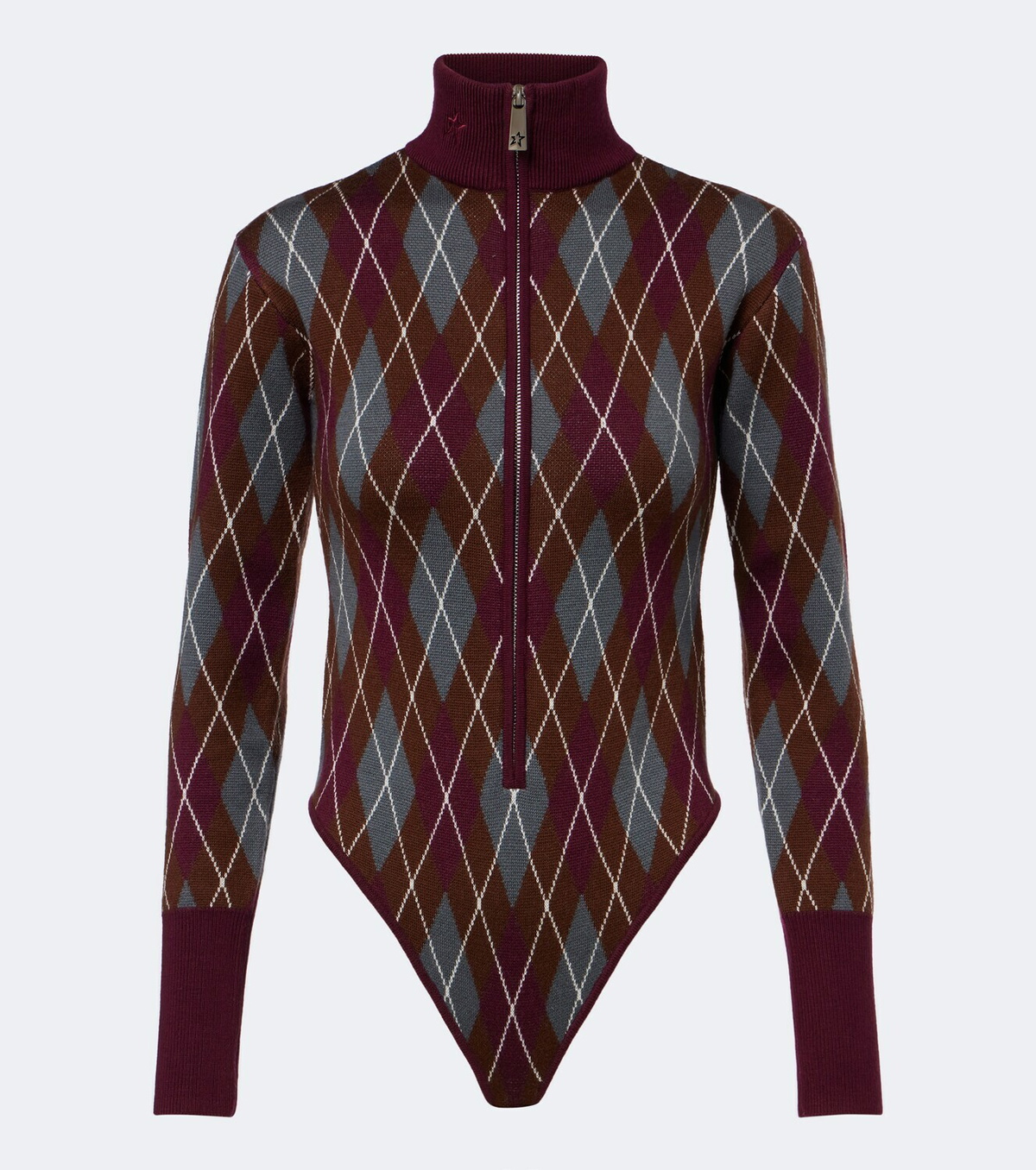 Perfect Moment Argyle wool bodysuit