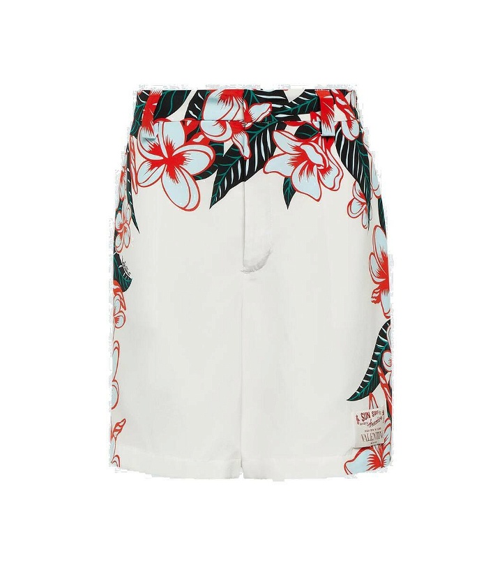 Photo: Valentino Floral silk tailored shorts