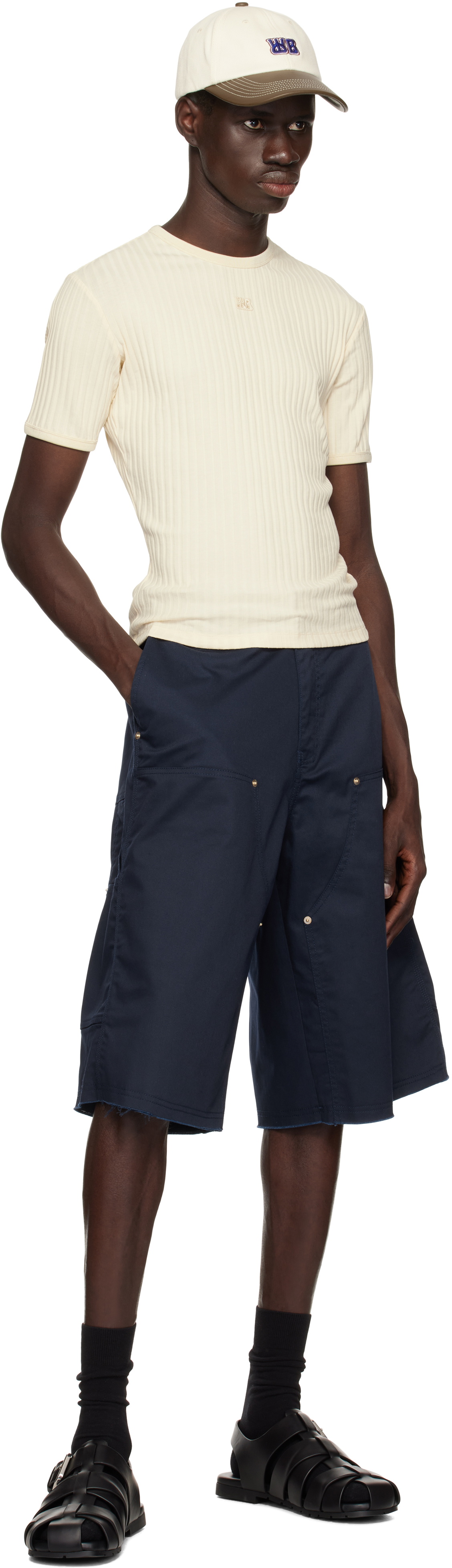 WALES BONNER KINGSTON SHORTS ネイビー Wales Bonner Kingston Shorts in Navy | FWRD