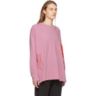 Some Ware SSENSE Exclusive Pink Long Sleeve Side Logo T-Shirt
