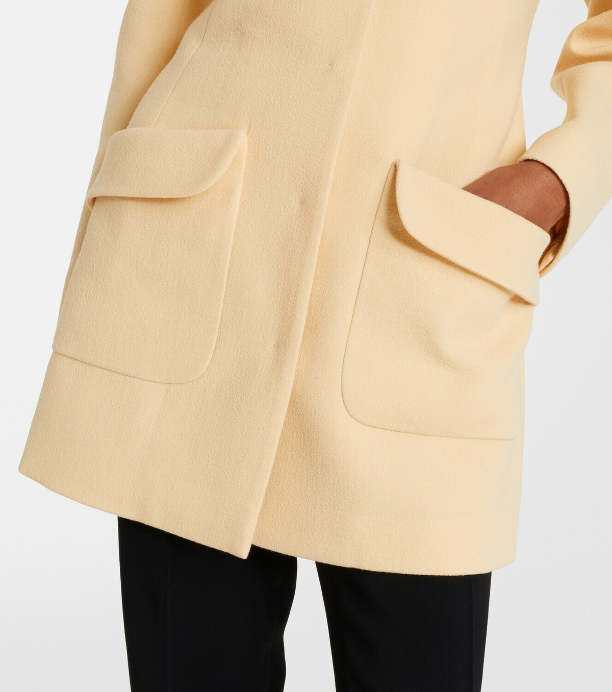 Valentino Tie-neck virgin wool coat