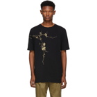 Haider Ackermann Black Floral Embroidered T-Shirt