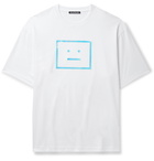 ACNE STUDIOS - Exford Oversized Iridescent Logo-Print Cotton-Jersey T-Shirt - White