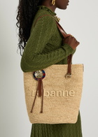 Rabanne Logo-embroidered Raffia Tote - Natural - One Size