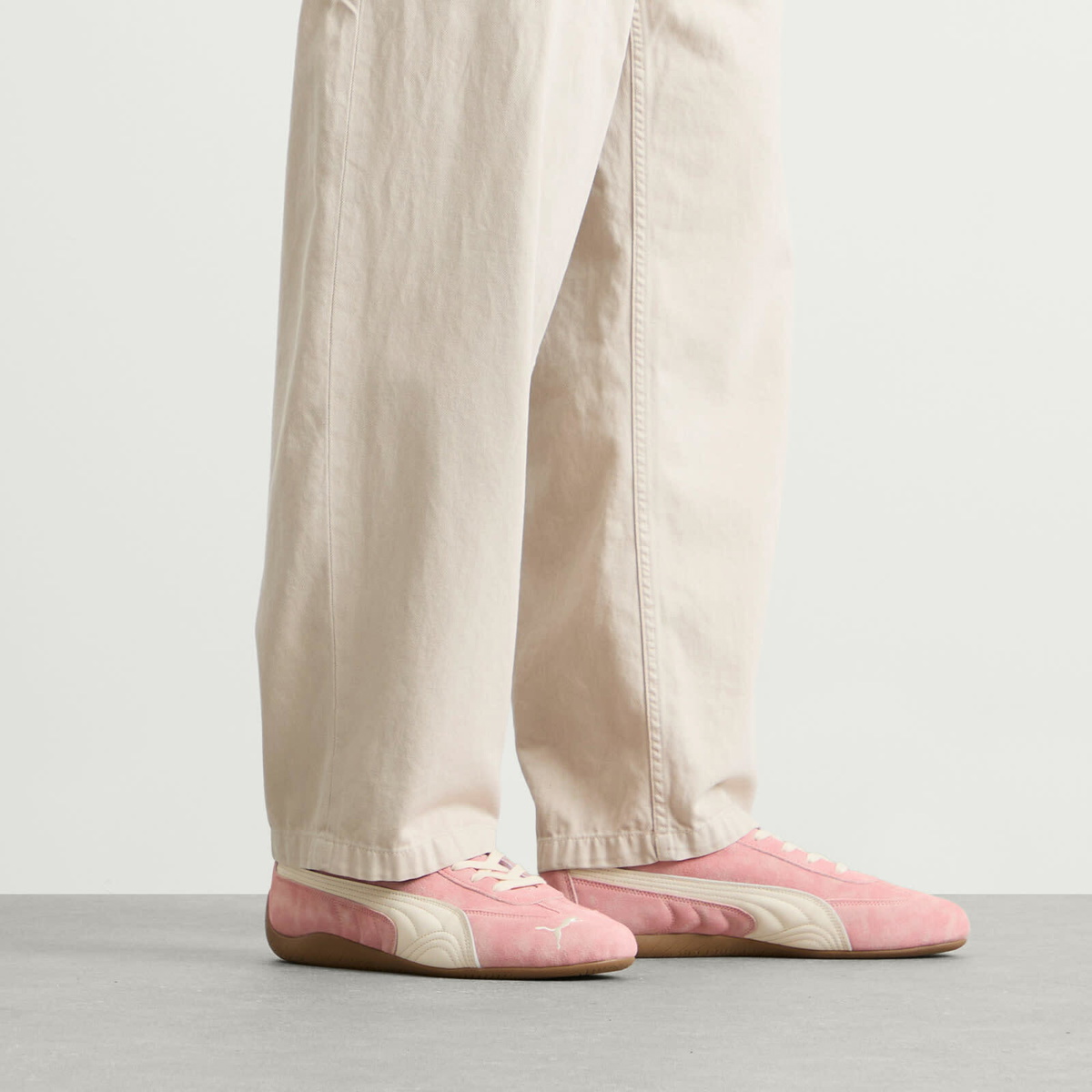 Puma Speedcat Faded Sneaker in Carnation Pink/Alpine Snow