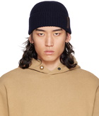 ZEGNA Black Rolled Brim Beanie