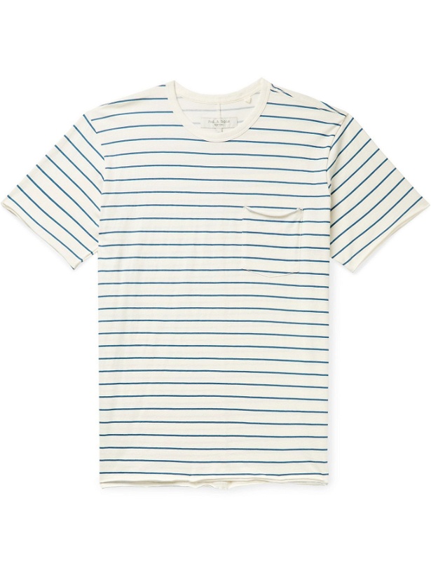 Photo: RAG & BONE - Miles Striped Organic Cotton-Jersey T-Shirt - Neutrals