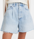 Agolde Rhoda frayed denim shorts