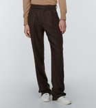 Amiri - Pleated wool-blend flannel pants