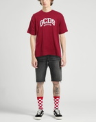 Gcds Mens T-shirt Burgundy