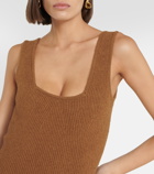 Wardrobe.NYC Ribbed-knit cotton-blend minidress