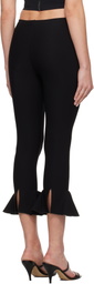 Nensi Dojaka Black Cropped Flared Trousers