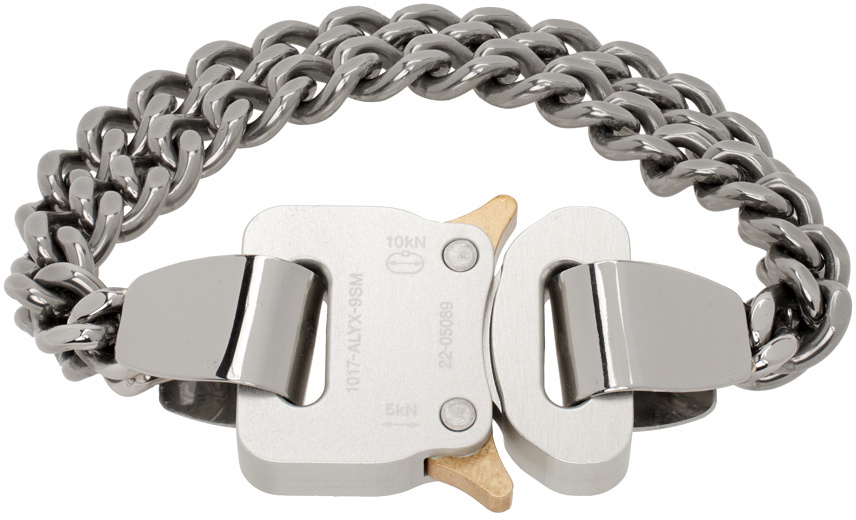 Photo: 1017 ALYX 9SM Silver 2x Chain Buckle Bracelet