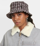 Maison Michel Axel checked bouclé bucket hat