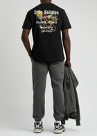 True Religion Embroidered Cotton T-shirt Black