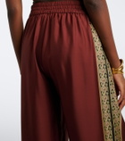 La DoubleJ Printed silk twill palazzo pants