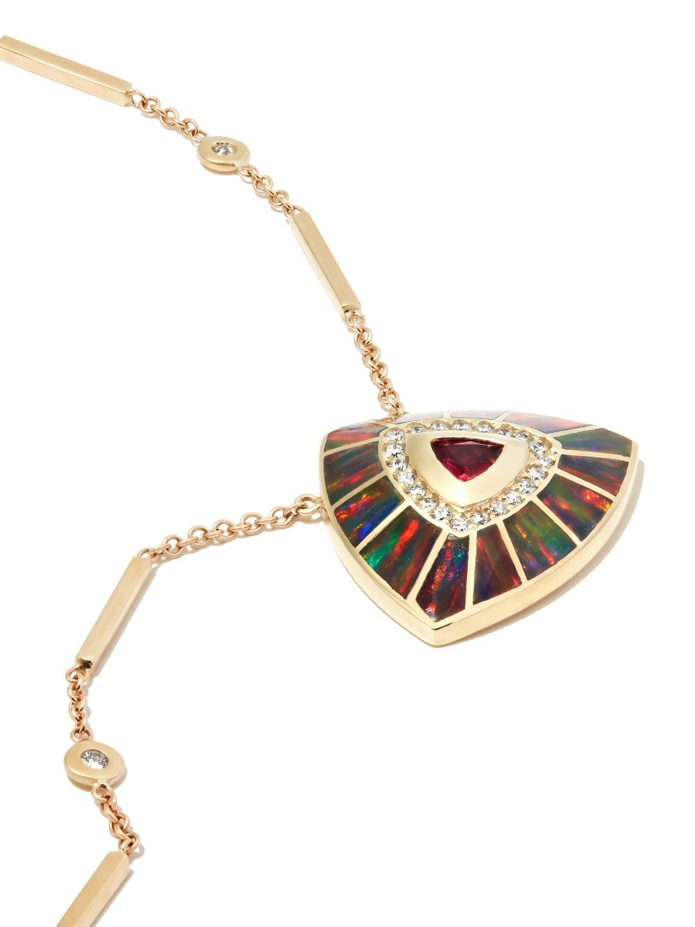 Jacquie Aiche 14K Yellow Gold Diamond Tourmaline Necklace