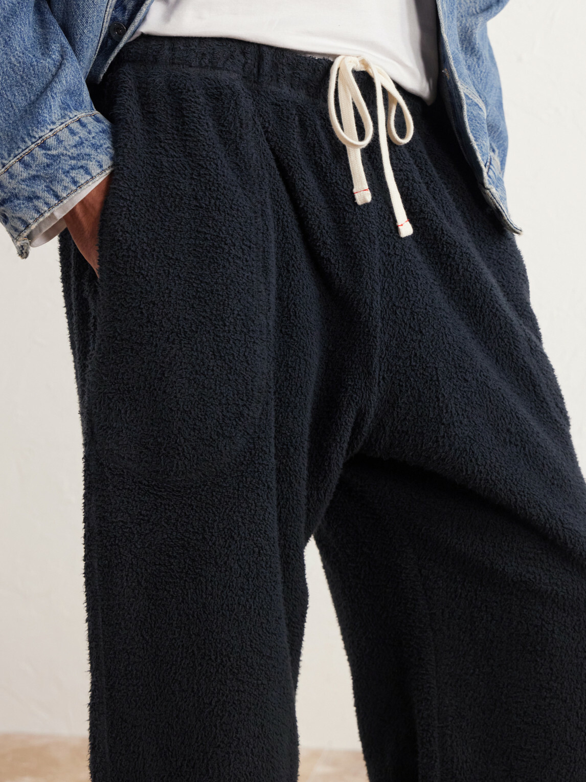 Les Tien - Straight-Leg Cotton-Fleece Sweatpants - Black