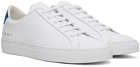 Common Projects White & Blue Retro Classic Sneakers